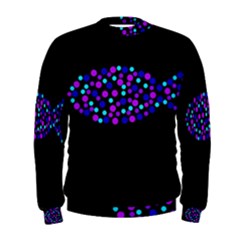 Purple Fish Men s Sweatshirt by Valentinaart