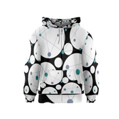 Decorative Circles - Blue Kids  Zipper Hoodie