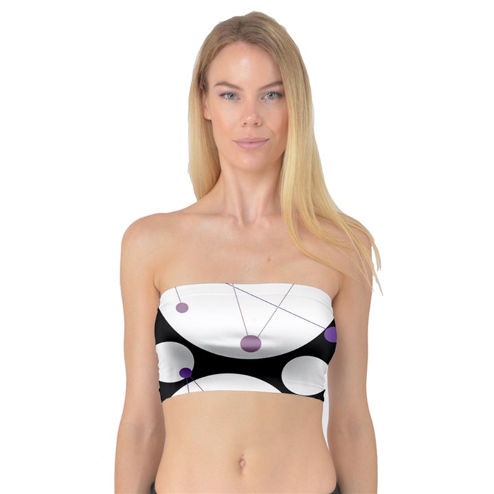 Decorative circles - purple Bandeau Top