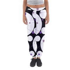 Decorative Circles - Purple Women s Jogger Sweatpants by Valentinaart