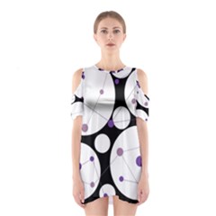 Decorative Circles - Purple Cutout Shoulder Dress by Valentinaart