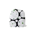 Decorative circles - green Drawstring Pouches (Small)  View2