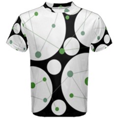 Decorative Circles - Green Men s Cotton Tee by Valentinaart