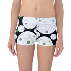 Decorative Circles - Green Boyleg Bikini Bottoms by Valentinaart