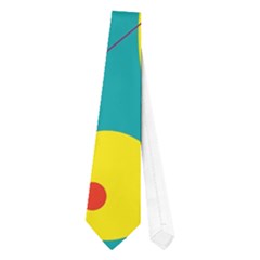 Yellow And Green Decorative Circles Neckties (one Side)  by Valentinaart