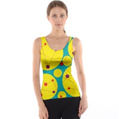 Yellow And Green Decorative Circles Tank Top by Valentinaart