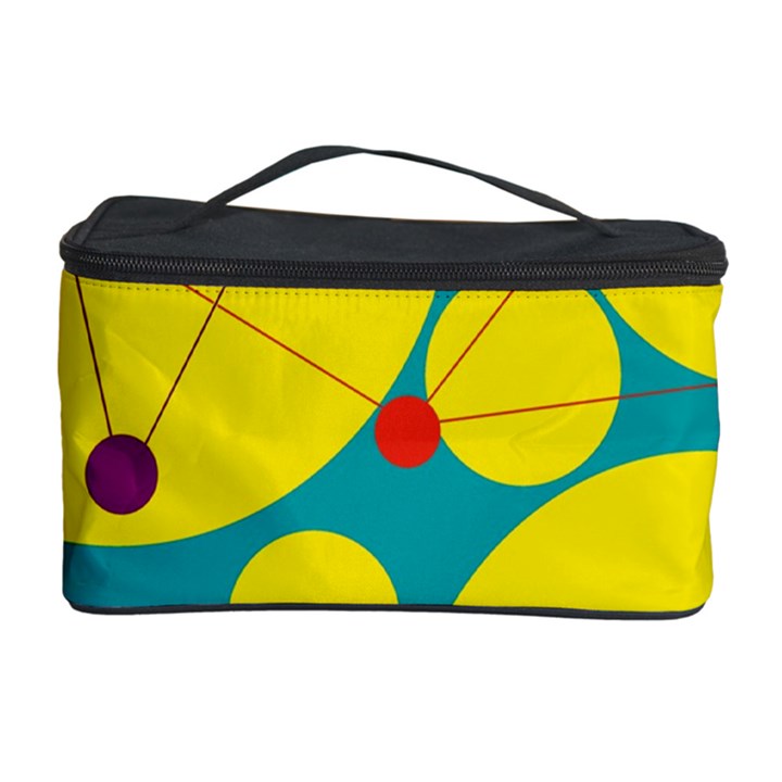 Yellow and green decorative circles Cosmetic Storage Case