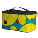 Yellow and green decorative circles Cosmetic Storage Case View3