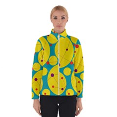 Yellow And Green Decorative Circles Winterwear by Valentinaart