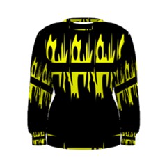 Yellow Abstract Pattern Women s Sweatshirt by Valentinaart