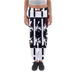 Red, Black And White Elegant Design Women s Jogger Sweatpants by Valentinaart