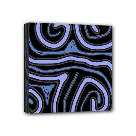 Blue abstract design Mini Canvas 4  x 4 