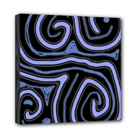 Blue Abstract Design Mini Canvas 8  X 8  by Valentinaart