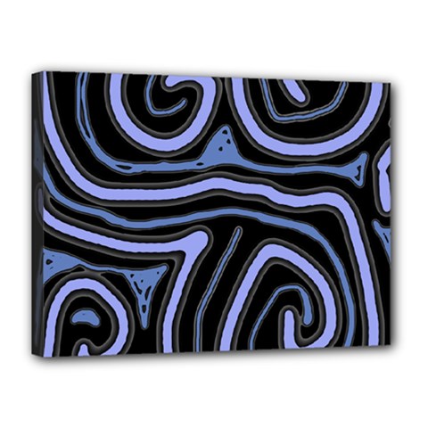 Blue abstract design Canvas 16  x 12 