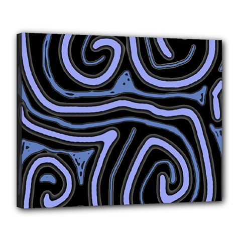 Blue abstract design Canvas 20  x 16 