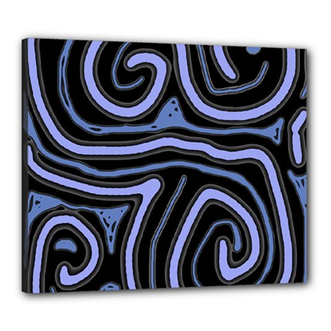 Blue abstract design Canvas 24  x 20 