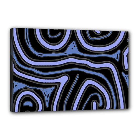 Blue abstract design Canvas 18  x 12 