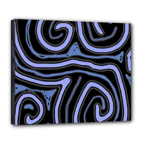 Blue abstract design Deluxe Canvas 24  x 20  