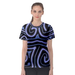 Blue abstract design Women s Sport Mesh Tee