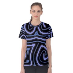 Blue abstract design Women s Cotton Tee