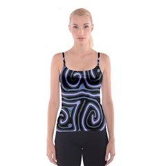 Blue abstract design Spaghetti Strap Top