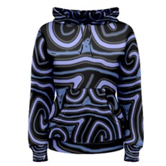 Blue abstract design Women s Pullover Hoodie