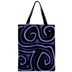 Blue abstract design Zipper Classic Tote Bag