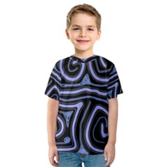 Blue abstract design Kid s Sport Mesh Tee