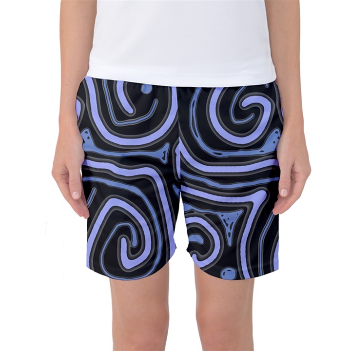 Blue abstract design Women s Basketball Shorts