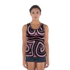 Decorative Lines Women s Sport Tank Top  by Valentinaart