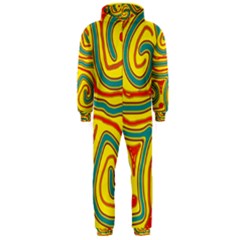 Colorful decorative lines Hooded Jumpsuit (Men) 