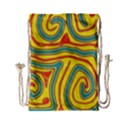 Colorful decorative lines Drawstring Bag (Small) View1