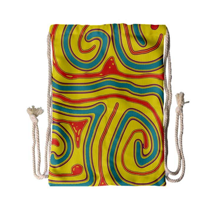 Colorful decorative lines Drawstring Bag (Small)