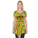 Colorful decorative lines Short Sleeve Tunic  View1