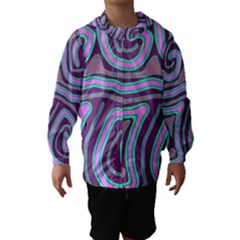 Purple Lines Hooded Wind Breaker (kids) by Valentinaart