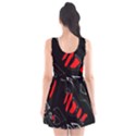 Black and red artistic abstraction Scoop Neck Skater Dress View2