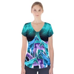 Galaxy Short Sleeve Front Detail Top by DanaeStudio