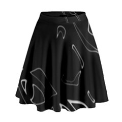 Black And White High Waist Skirt by Valentinaart