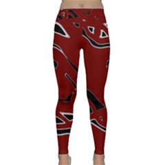 Decorative Abstract Art Yoga Leggings  by Valentinaart