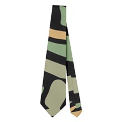 Green Abstract Art Neckties (two Side)  by Valentinaart