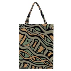 Green Abstract Art Classic Tote Bag by Valentinaart