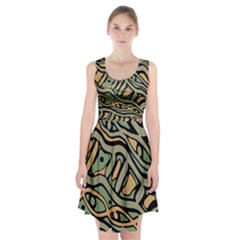 Green Abstract Art Racerback Midi Dress by Valentinaart