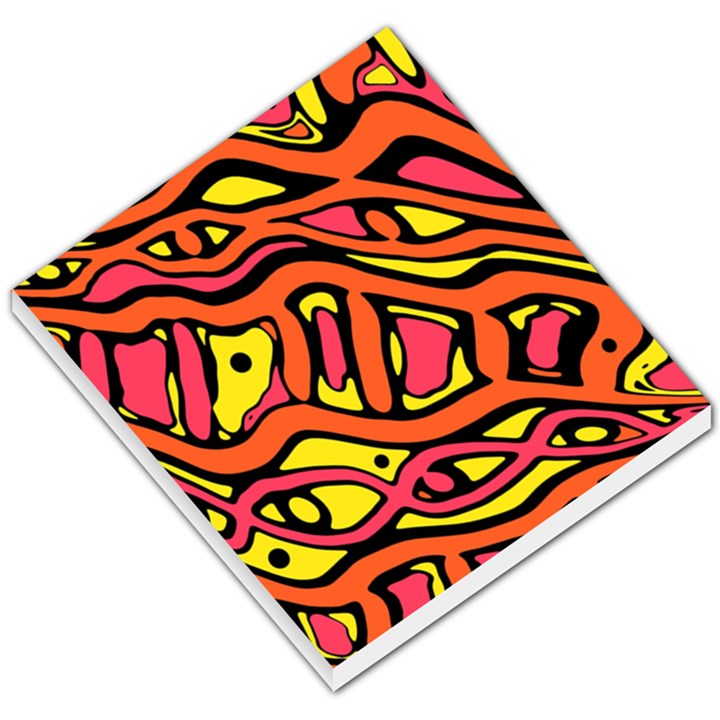 Orange hot abstract art Small Memo Pads