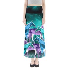  Horses Under A Galaxy Women s Maxi Skirt by DanaeStudio