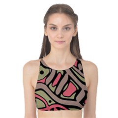 Decorative Abstract Art Tank Bikini Top by Valentinaart