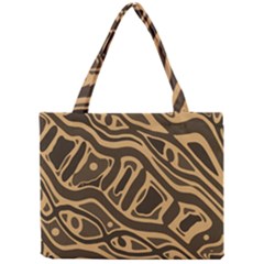 Brown Abstract Art Mini Tote Bag