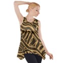 Brown abstract art Side Drop Tank Tunic View1