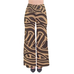 Brown Abstract Art Pants by Valentinaart