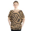 Brown abstract art Blouse View1