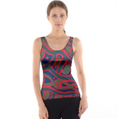 Red And Green Abstract Art Tank Top by Valentinaart